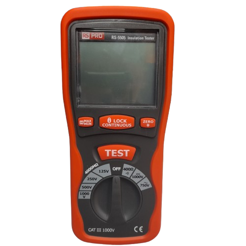 RS PRO RS-5505 Insulation Tester 125V-1000V with Test Leads (LN)