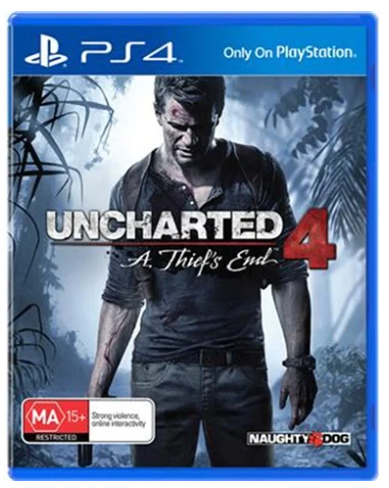 Playstation 4 Game Uncharted 4: A Thief’s End, Excellent Condition, With Case No Manual