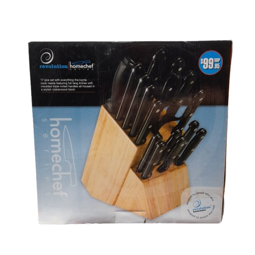 Revolution HomeChef 17-Piece Non-Stick Knife SetIn The Box (Like New) (MR)