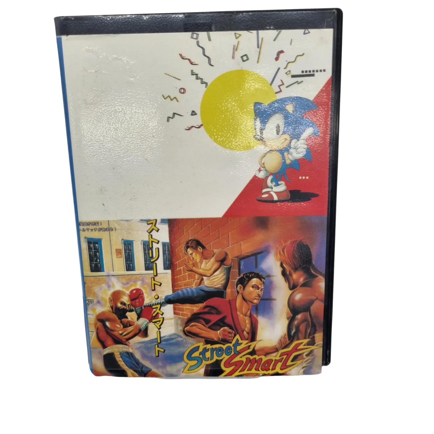 SEGA Game Cartridge – 2 in 1: Street Smart & Sonic the Hedgehog (In Case) (WR)