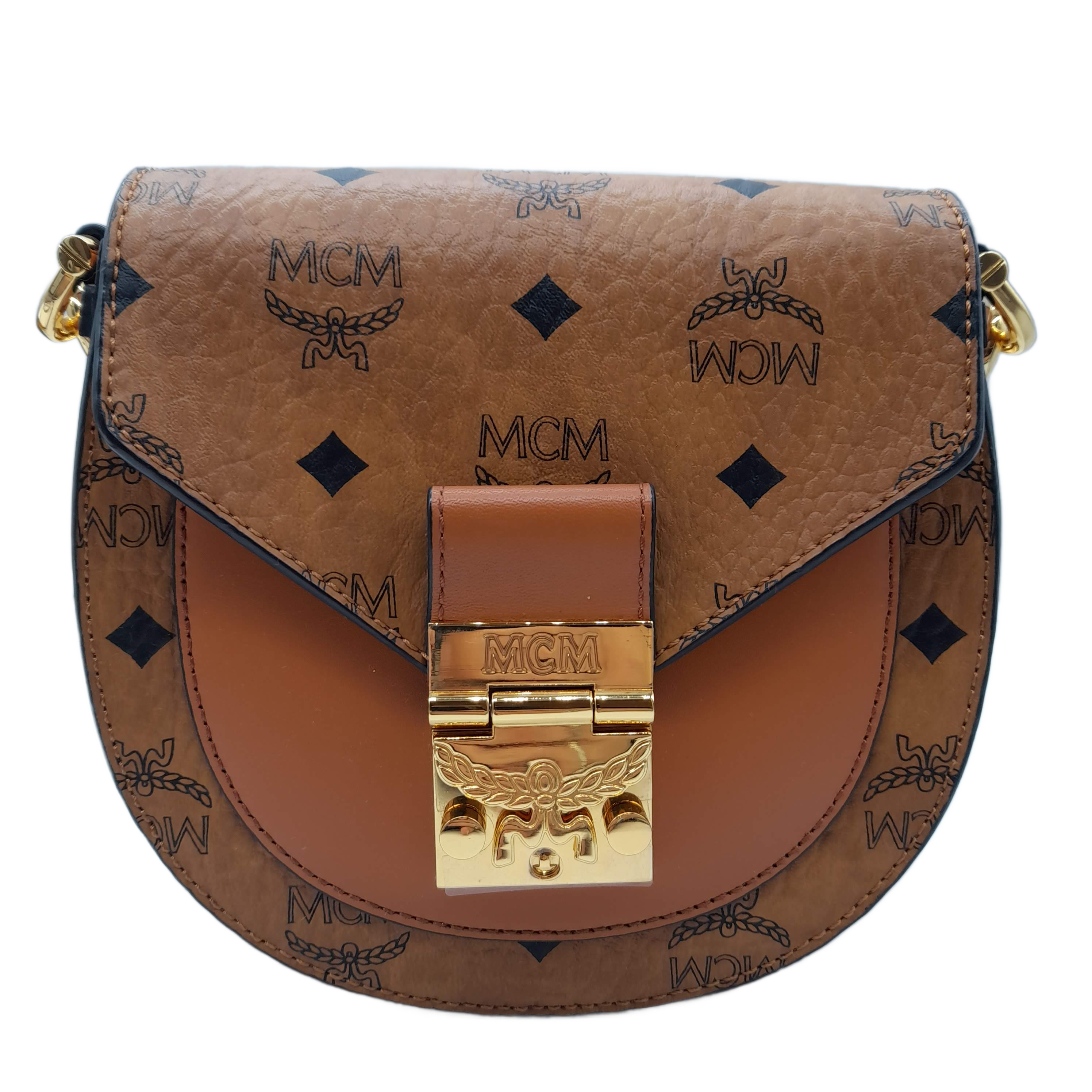 MCM Patricia Crossbody Bag, Brown, With Dustbag, Shoulder Strap + Cards, Excellent LIKE NEW USED Condition (GE 1420488)