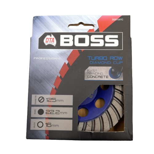 DTA Boss 125mm Turbo Row Diamond Cup Grinding Disc DGD125TC (LN)