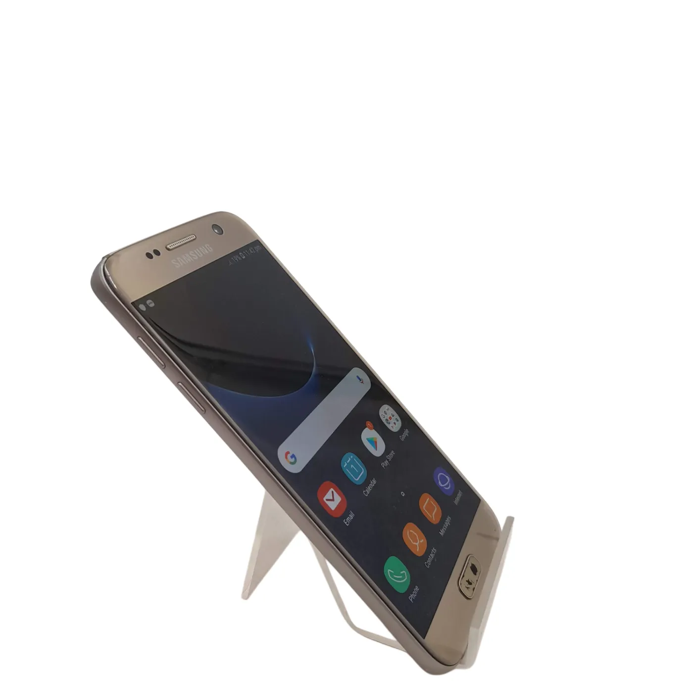 Samsung Galaxy S7 Mobile Phone 32GB Silver SM-G930F *Cracked Front and Back*(WL 1384108)