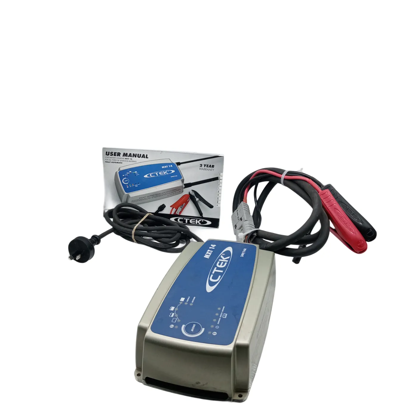 CTEK MXT 14 Battery Charger – Grey + Leads + Power + Manual (WR 1358881)