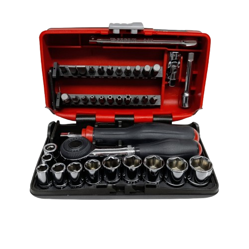 Facom R.360NANOPB 38Pce 1/4” Socket Bit Set with Ratchet Like New
