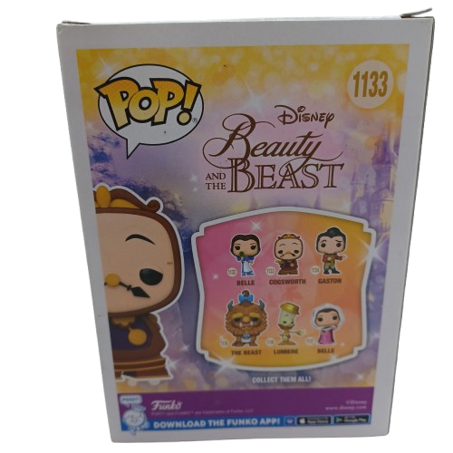Funko Pop! Vinyl Beauty + The Beast 30th Anniversary #1133 Cogsworth Very Good Condition With Box (LE 1351786)