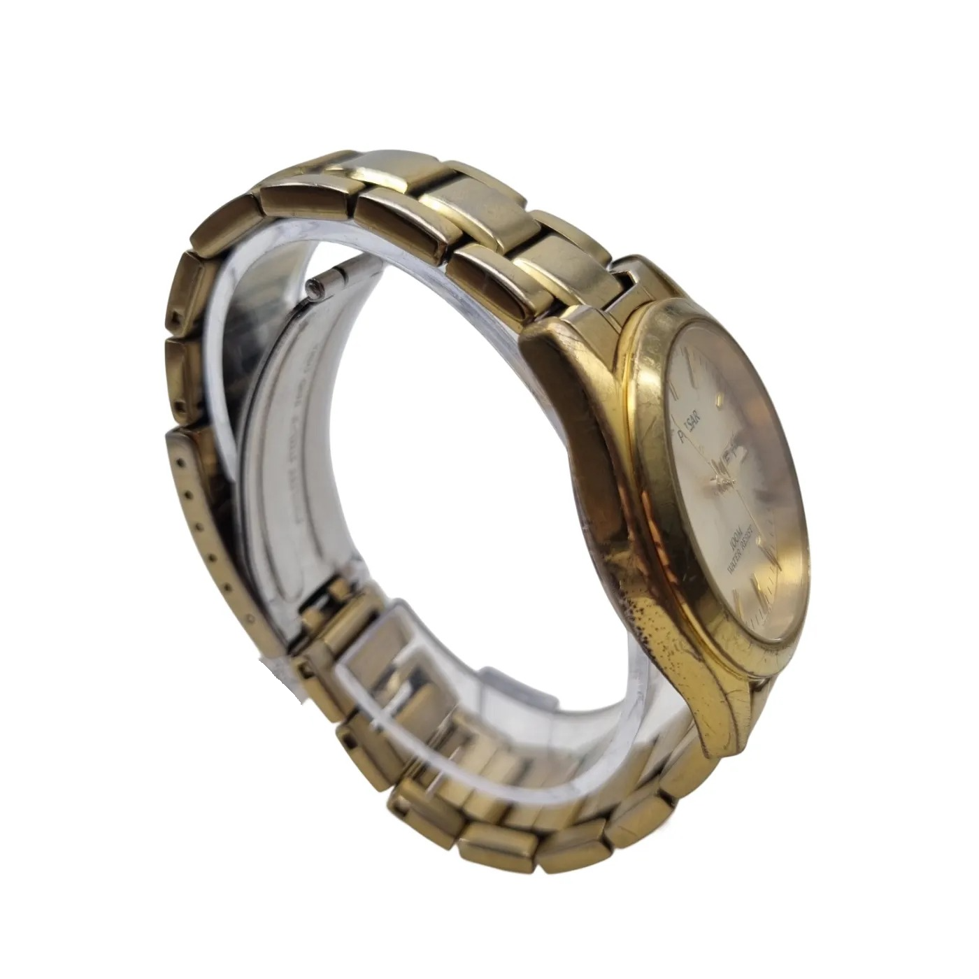 Pulsar VJ33-X003 Men’s Gold Watch with Stainless Steel Band (WR 1405802)