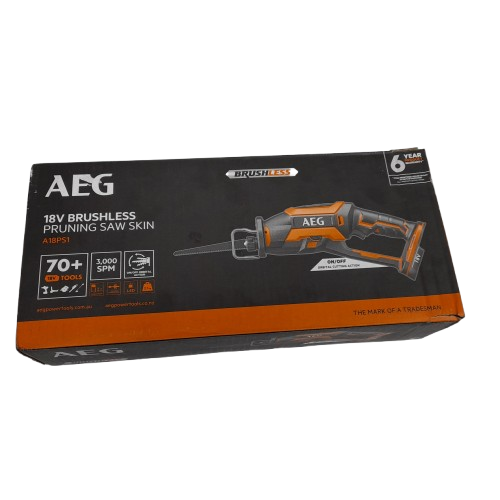 AEG 18V Brushless Pruning Saw A18PS1 Orange And Black Skin Only (LN)