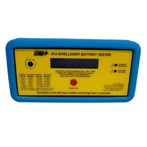 ACT Meter 612-IBT Battery Tester with Leads and Carry Case Like New