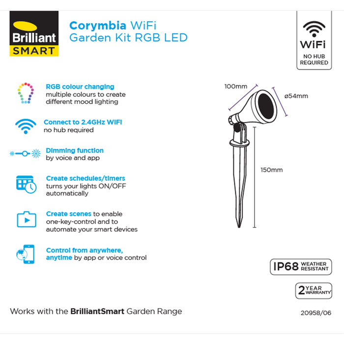 Brilliant Smart Corymbia Series 2 Garden Lights (JN)