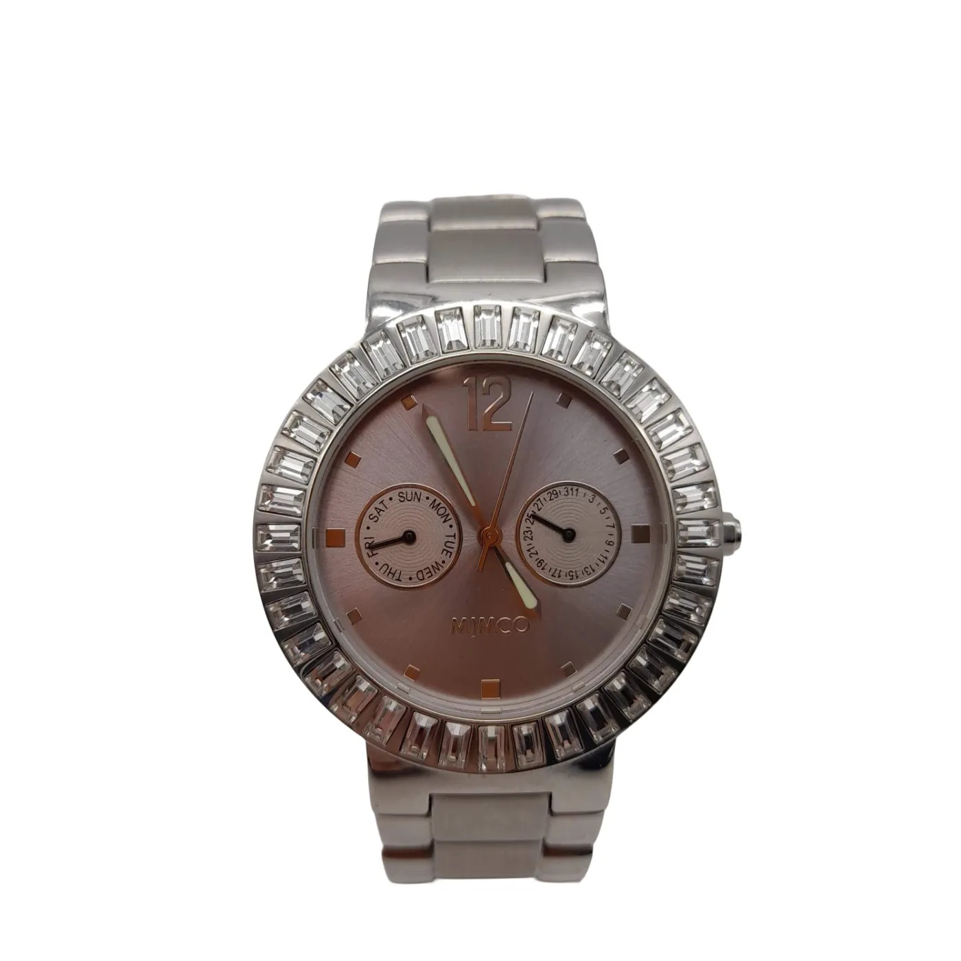 Mimco Timepeace Silver Stainless Steel Ladies Watch With Box (WL1417372)