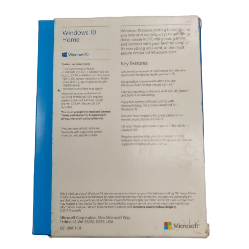 Microsoft Windows 10 Home In Box – USB