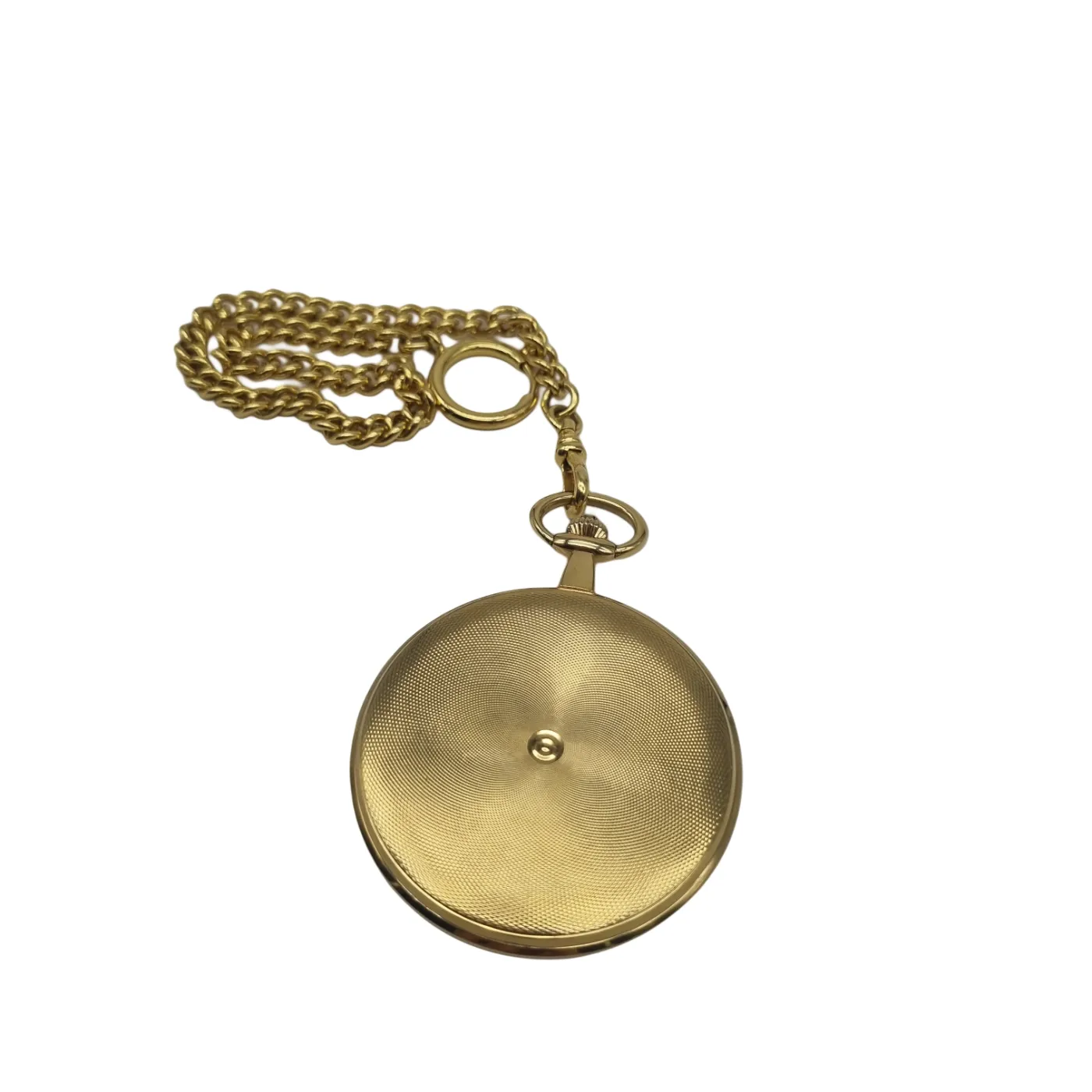 Classique Gold Plated Fob Pocket Watch Roman Numerals White Dial With 23cm Chain (WR58830)
