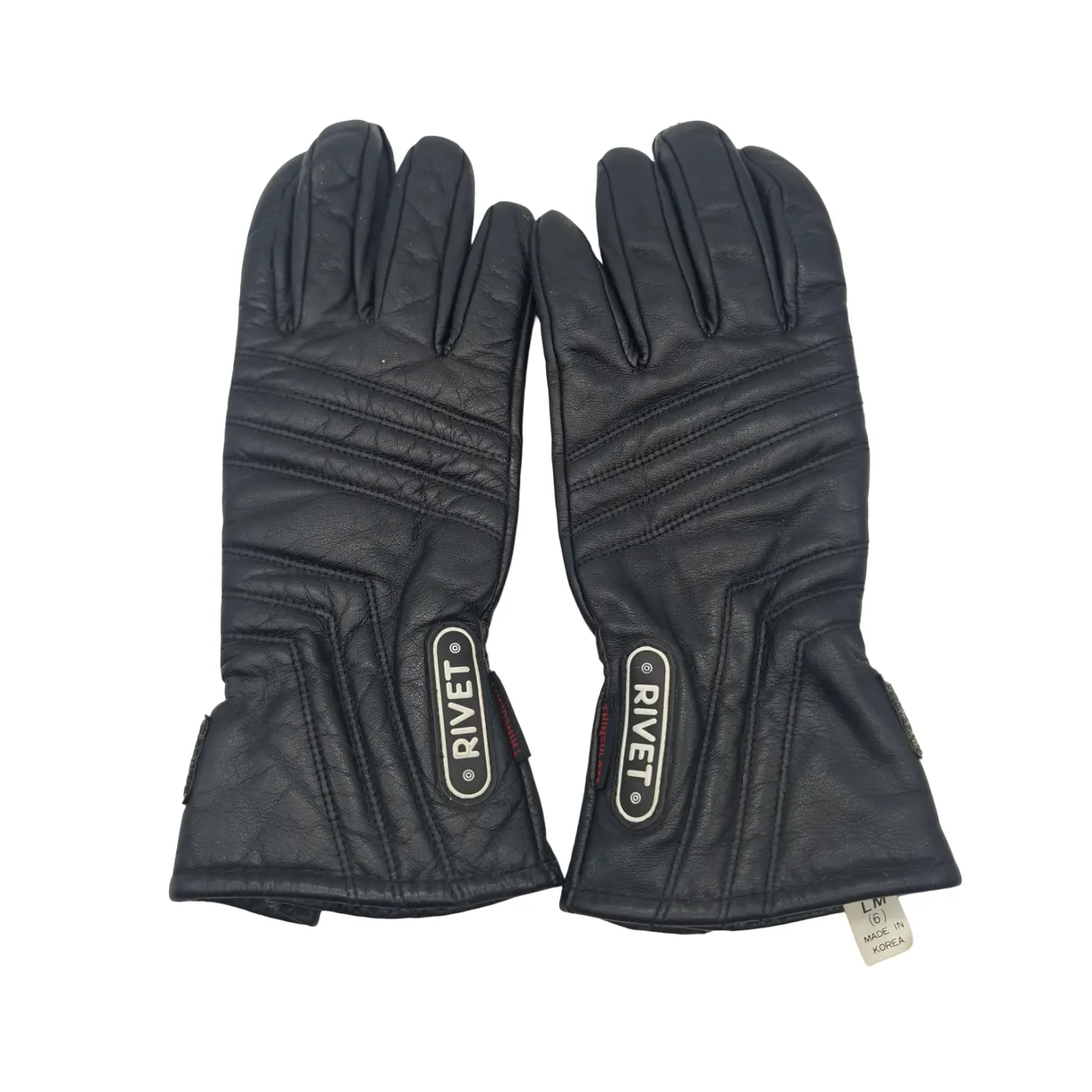Rivet Motorcycle Gloves Thinsulate Black – Ladies M (WR)