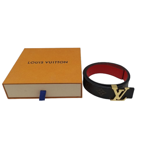 Louis Vuitton Belt 75/30 Brown/Red M0322 With Box (CP)