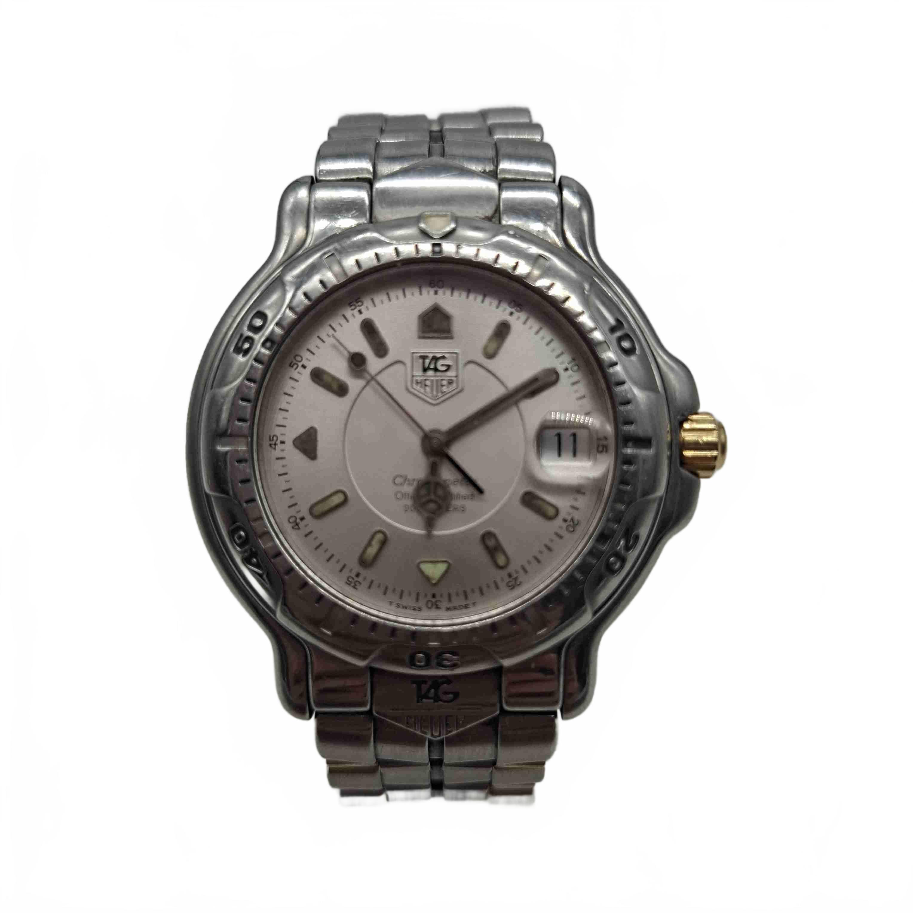Tag Heuer 6000 Series WH5111-K1 Mens Silver Steel Watch *Needs Battery Change* (WR 1435425)