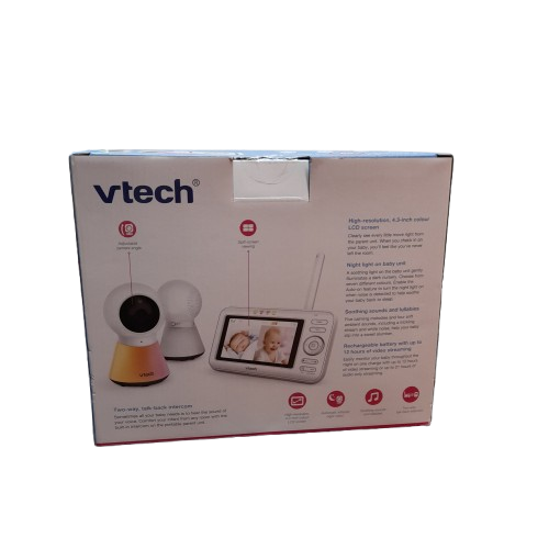 VTech BM4200N-2 Twin Camera Full Colour Video And Audio Baby Monitor White (LN)