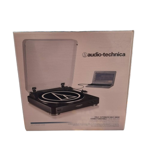 Audio-Technica AT-LP60BK Automatic Belt-Drive Turntable Record Player – Black ( GE )