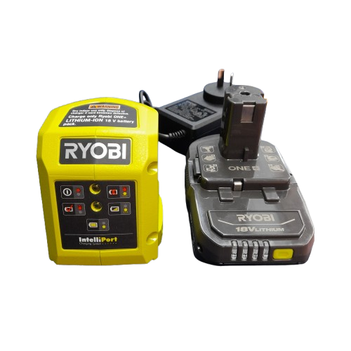 Ryobi RC18115 18V Charger and Ryobi RB1820C 18V 2.0Ah Battery Kit (LN)