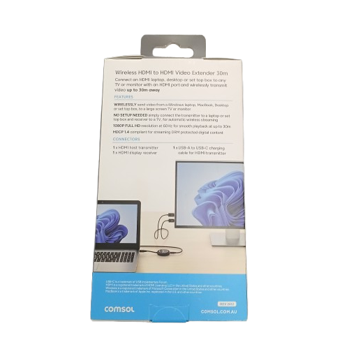 Comsol Wireless HDMI to HDMI Video Extender In Box Good Condition (NA)