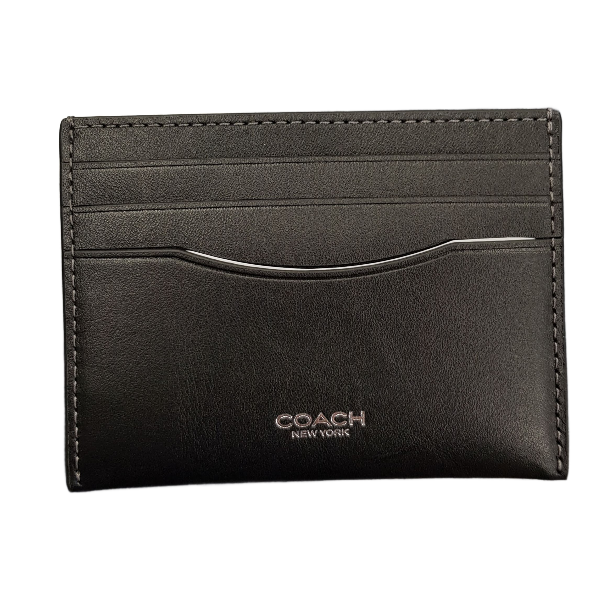 Coach Men’s Black Card Wallet With Box (MR)
