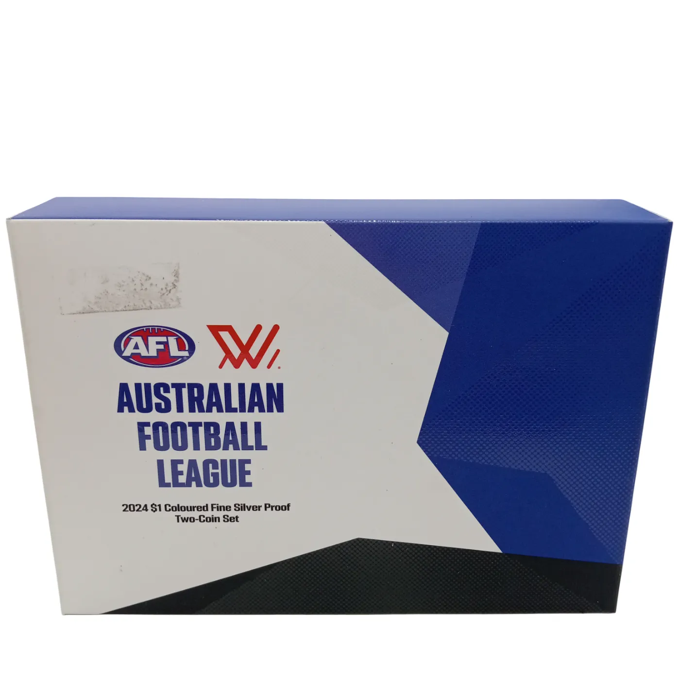 AFL 2024 $1 Coloured Fine Silver Proof 2-Coin Set In Box & Case (WR 1355899)