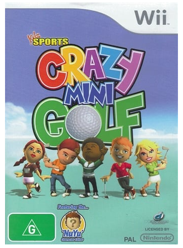 Kidz Sports Crazy Mini Golf Nintendo Wii Game Good Condition No Manual (CP-1353624)