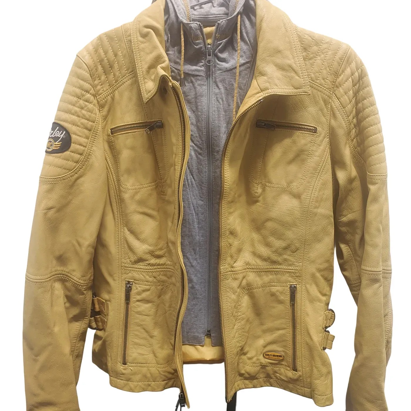 Harley Davidson Leather Jacket 2 In 1 Yellow Ladies (1419207) (GB)
