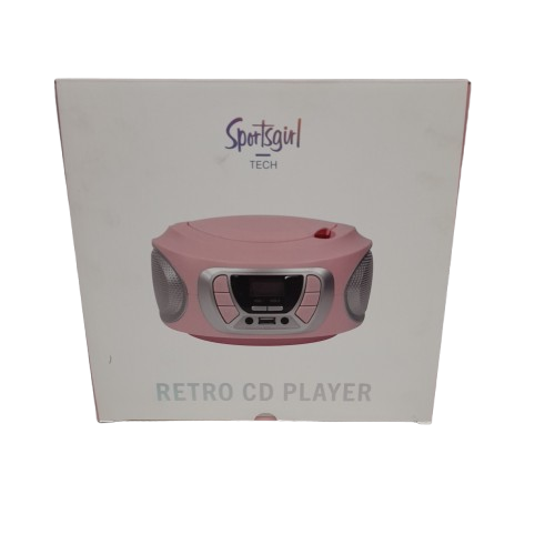 Sportsgirl 084999 Retro CD Player Pink in Box (LN)