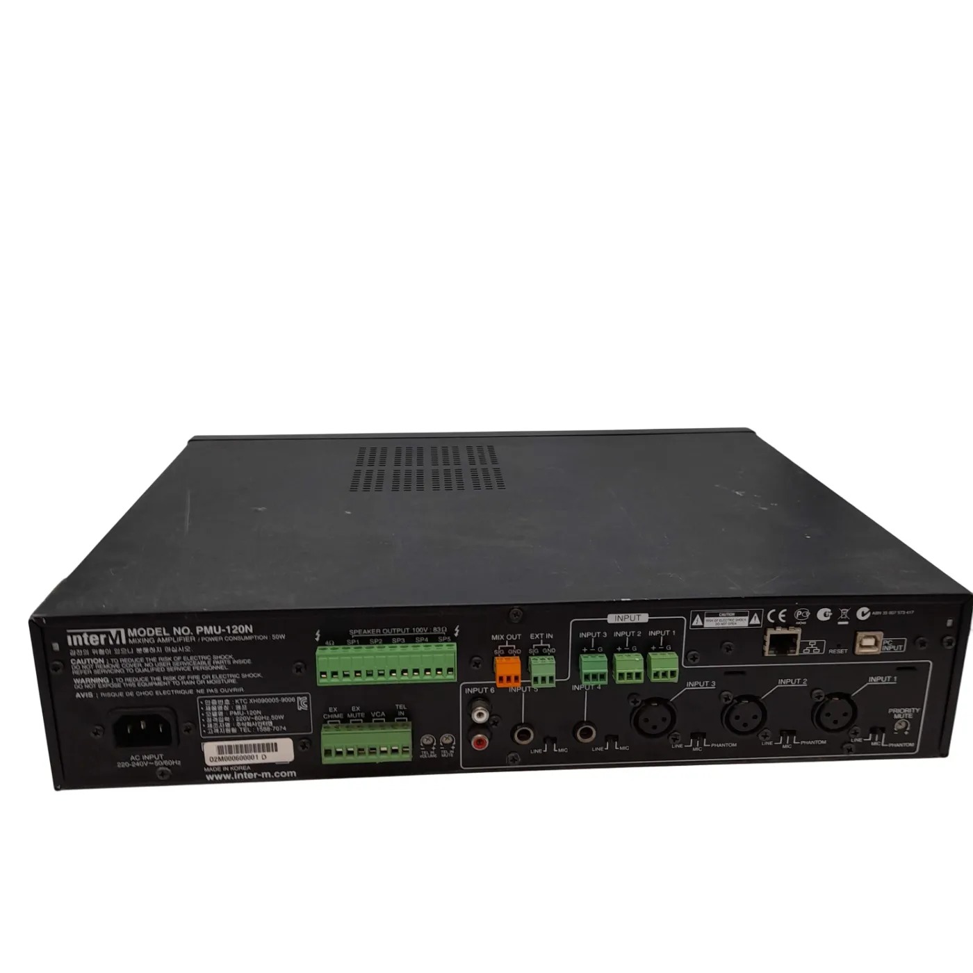 InterM PMU-120N 120W Mixing Amplifier Black (WL 1420929)