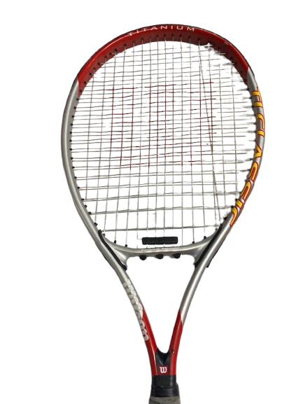 Wilson Titanium Tennis Racket Silver Red (NG)