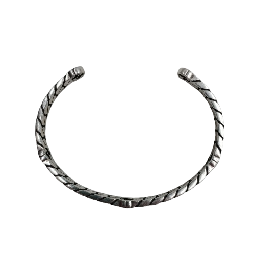 Gucci Interlocking G Cuff Bracelet Silver Size 19 20.9gms (NA)