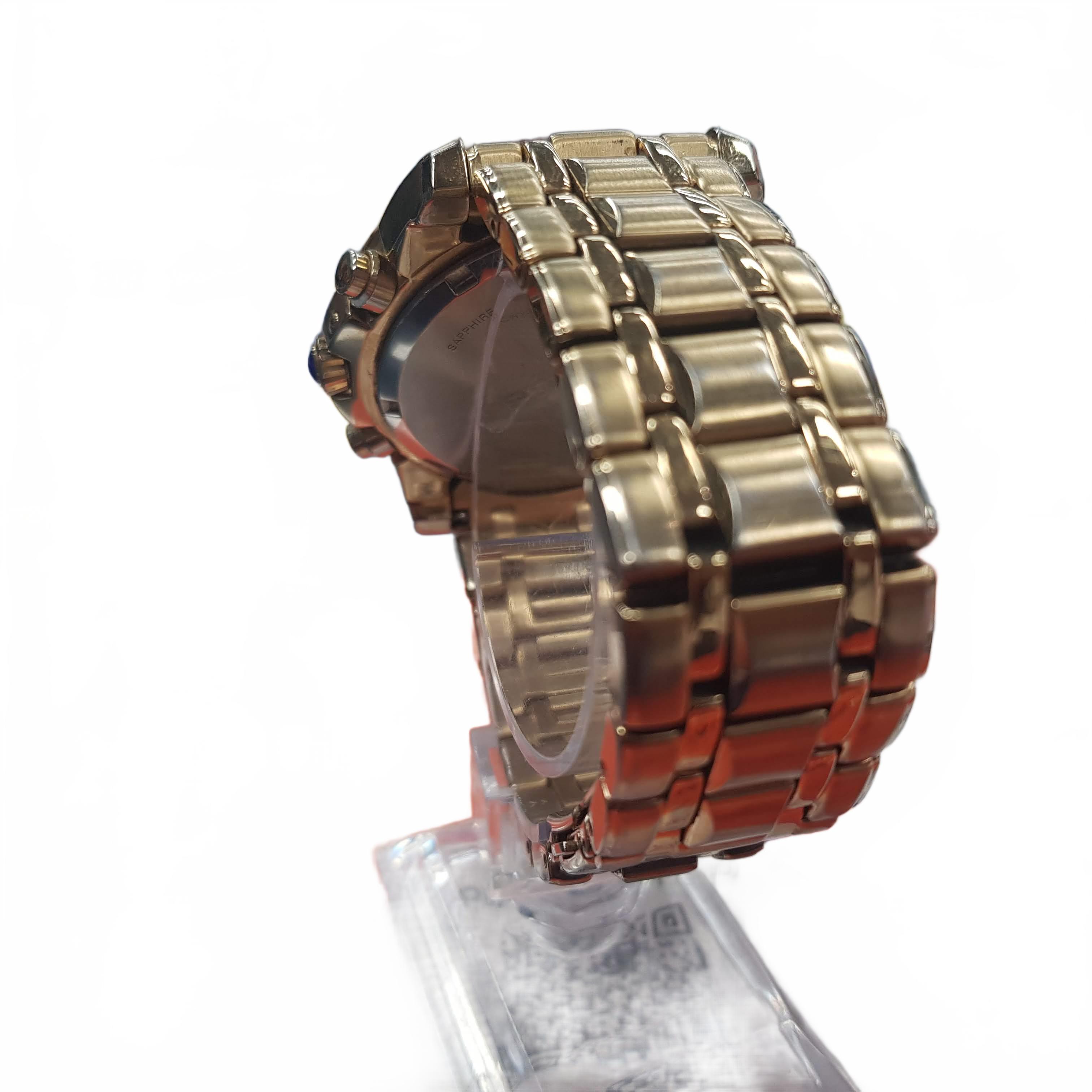 Seiko Solar Mens Watch Gold Steel Band Oval Black Dial (1432284) (MR)