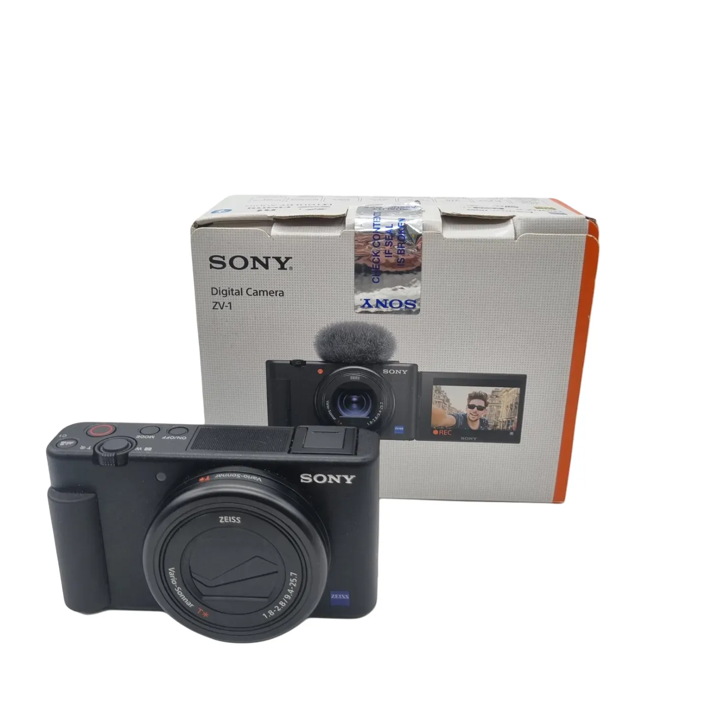 Sony CyberShot ZV-1 4K Vlog Digital Camera + Box + Manual + Mic + Battery *No Charger*
