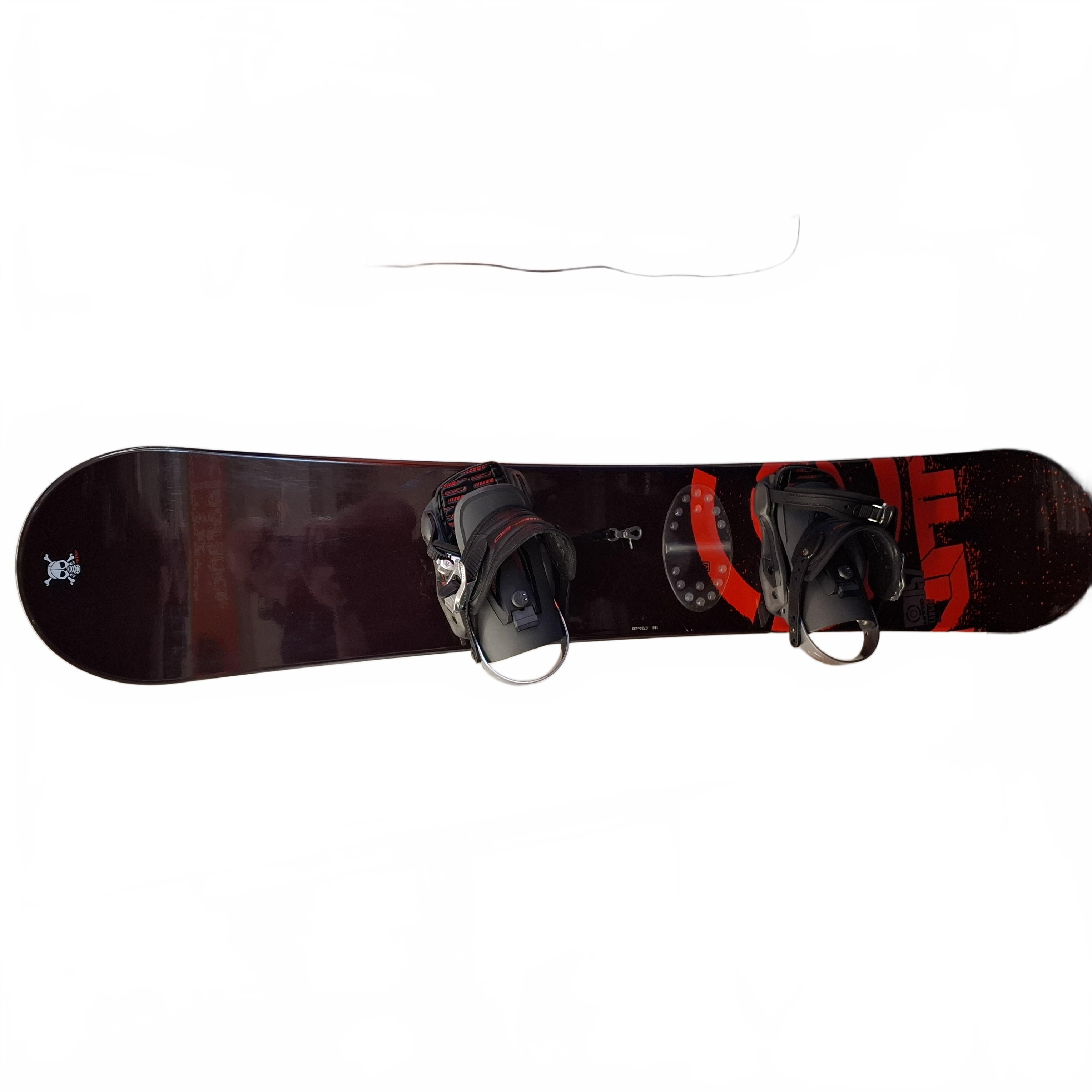 Nitro Target 157 Snowboard And Bindings Black Red White (JN)Pickup