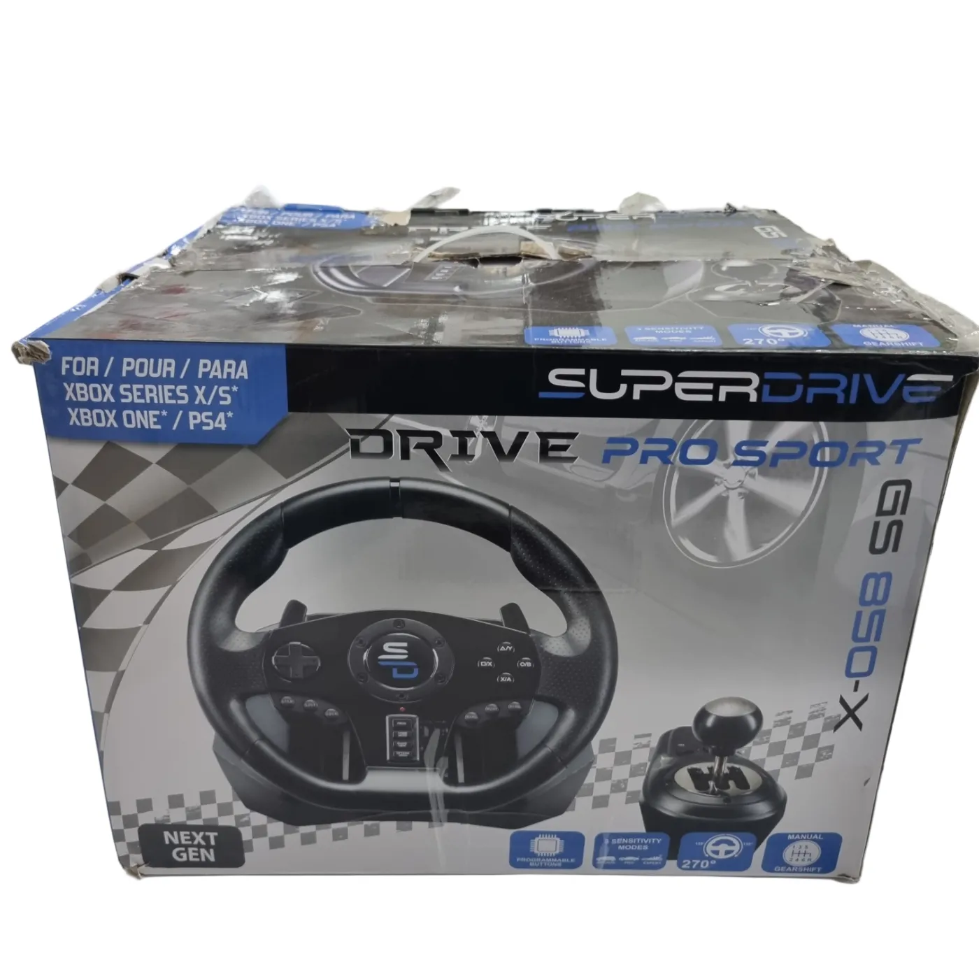 Superdrive Drive Pro Sport GS 8 Steering Wheel & Pedals with Gear Stick and Clamps (WR 1399163)