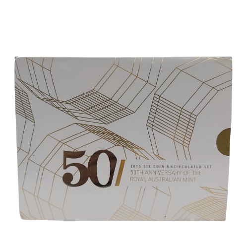 2015 Six Coin Uncirculated Set 50th Anniversary Of The Royal Australian Mint