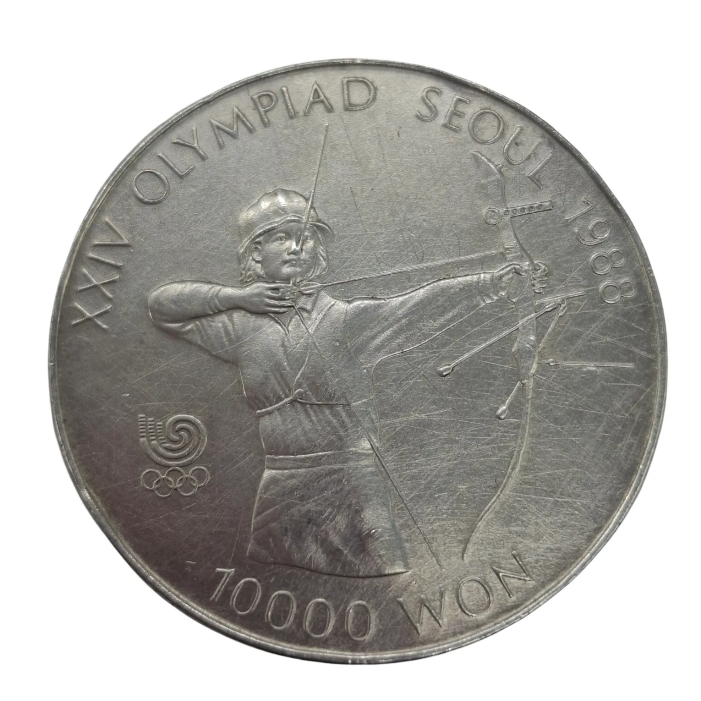 Seoul 1988 XXIV Olympiad 10000 Won Silver Coin (WR 1418351)