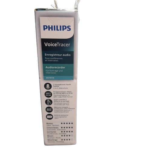 Philips VoiceTracer DVT4115 Voice Recorder Black  (LN)