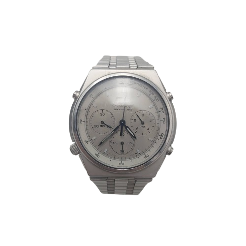 Men’s Seiko Ghost Gray Watch – Sports 100 Quartz Chronograph