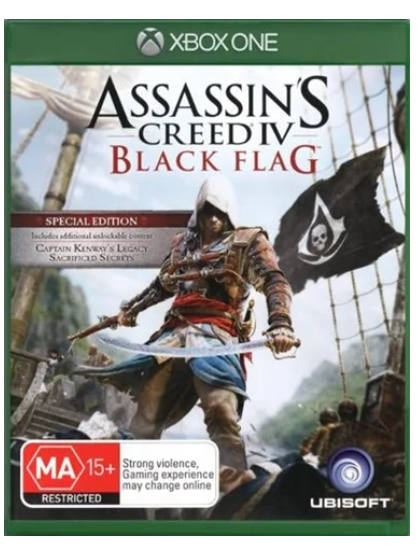 XBOX One Assassin’s Creed IV (4) Black Flag, Very Good Condition, With Case + Manual
