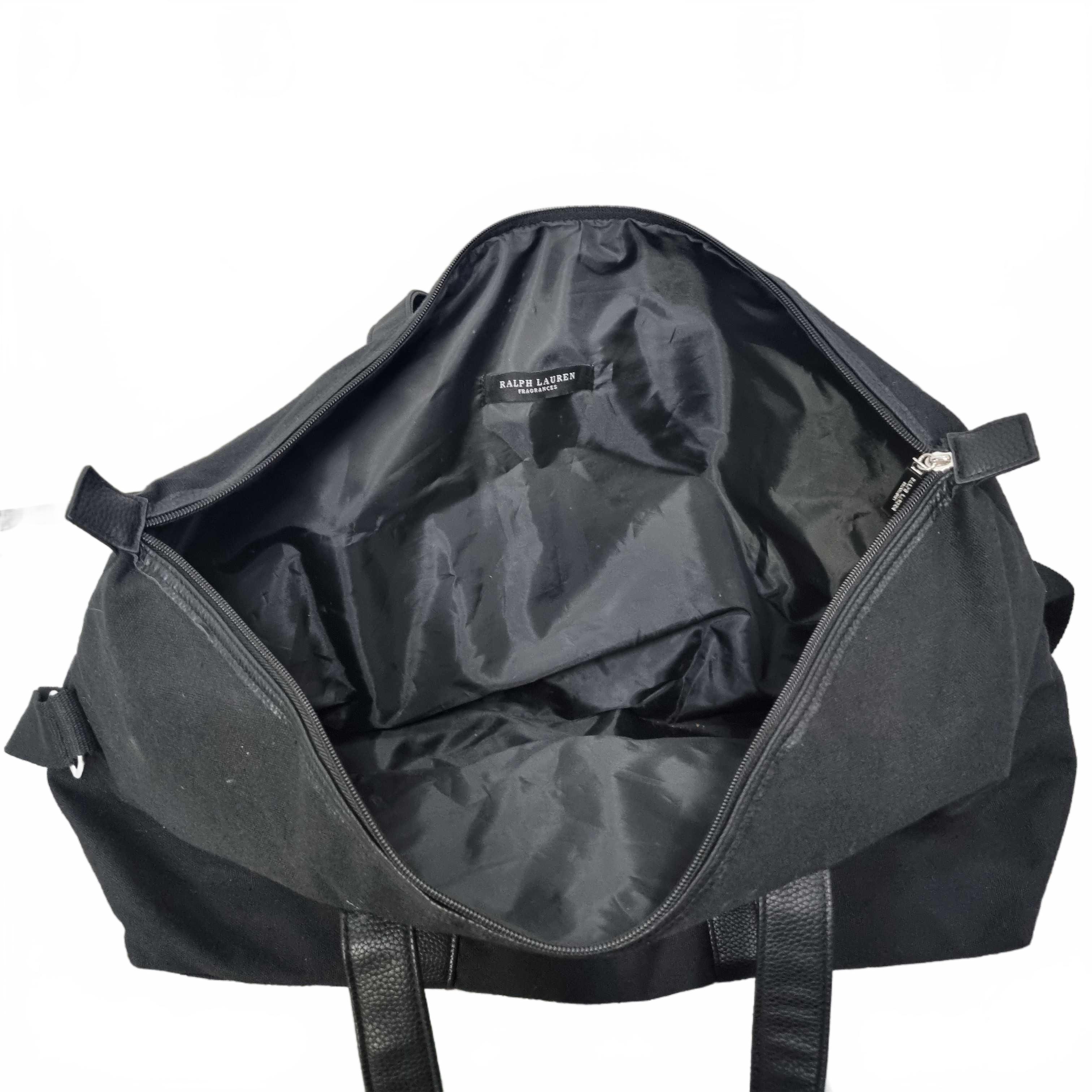 Ralph Lauren Fragrances Weekender Travel Duffle Bag Black Satin (WR 1423402)