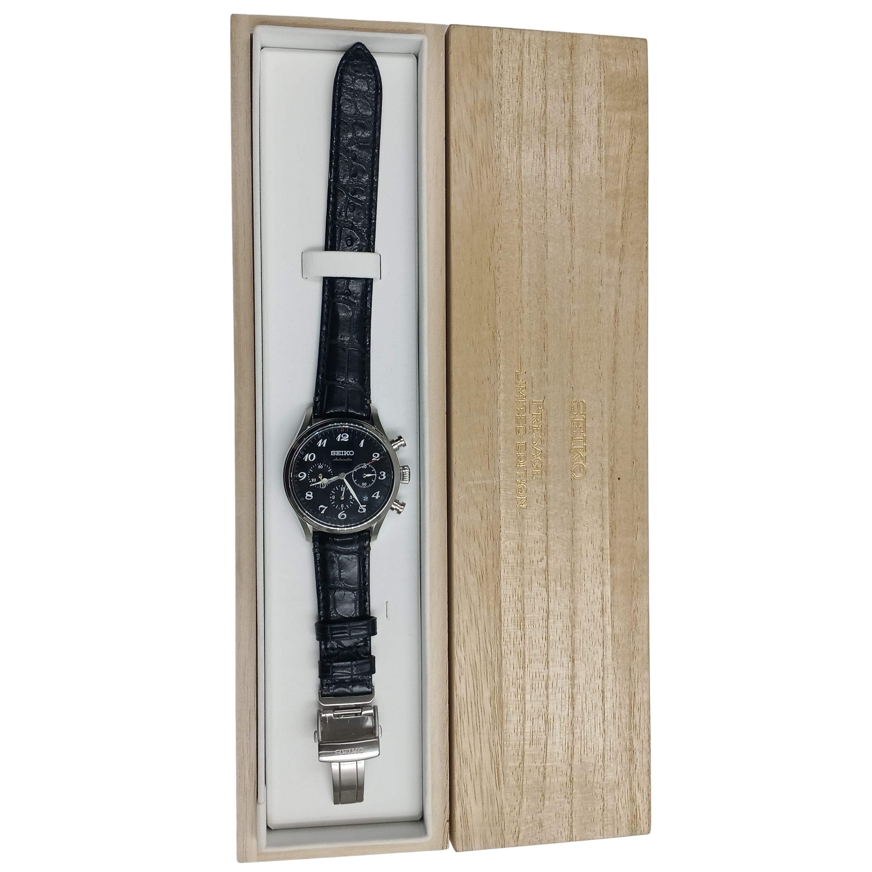Seiko Presage 60th Anniversary Limited Edition SRQ021J1 SARK003 Black Leather Band (NA)