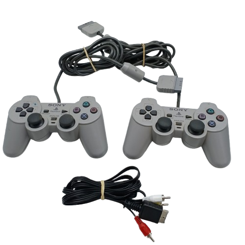 Sony PS1 Playstation Console + 2 Controllers + AV Cords + Power (SCPH7502) – Second Hand Item Great Condition ( CP)