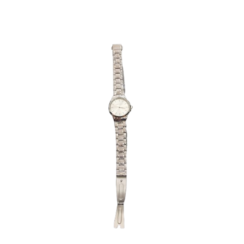 Ladies Laura Ashley Silver Watch * Band Is Broken – Still Has Plastic On Band