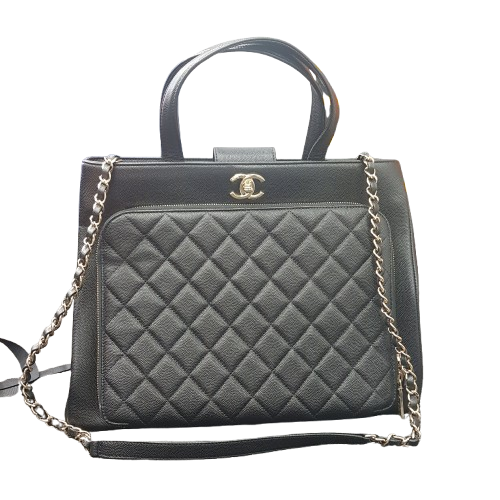 Chanel Business Affinity Handbag Black SH With Entrupy Certificate  (MR)