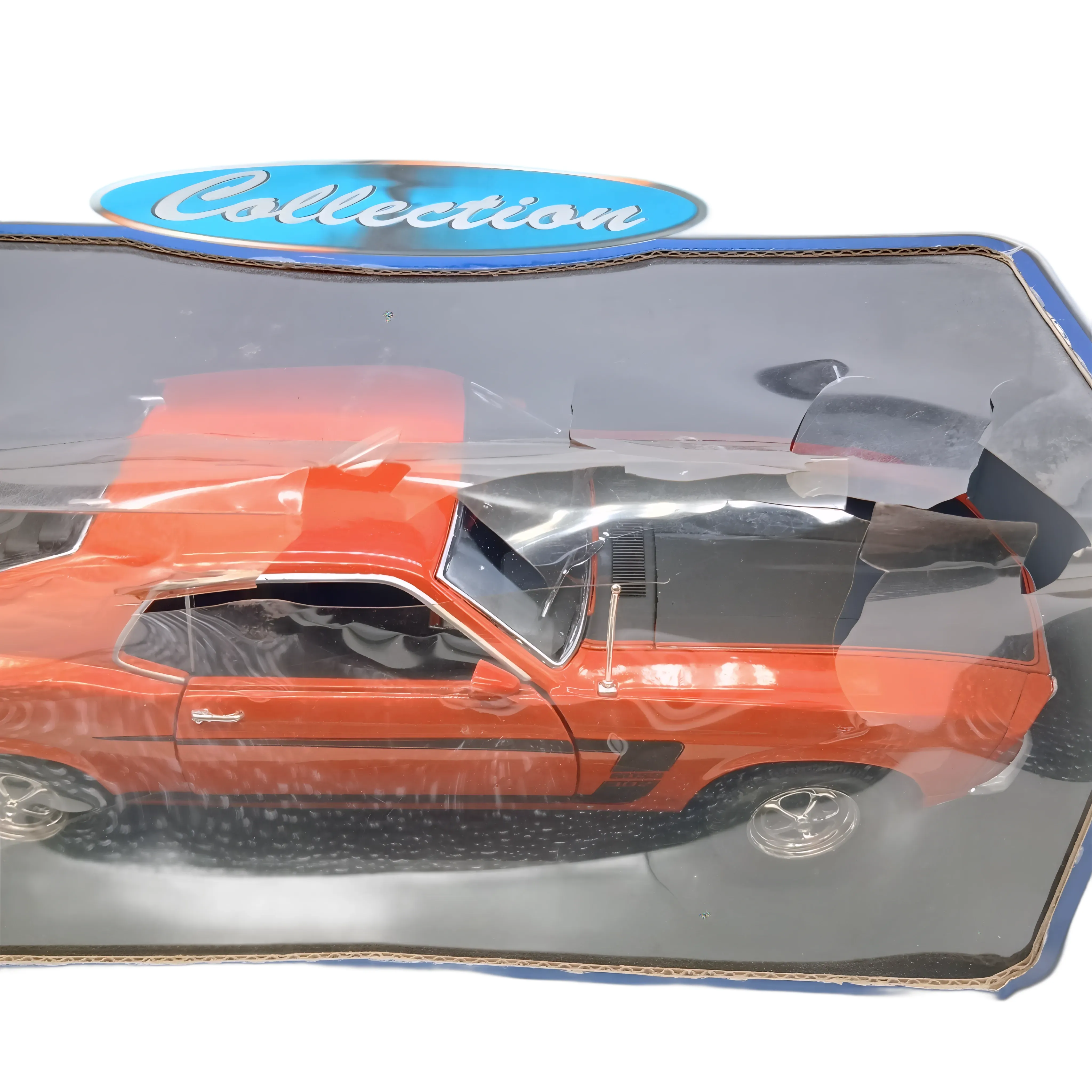 Welly 1969 Ford Mustang Die-Cast Model Car – Orange/Black  (WR 1346722)