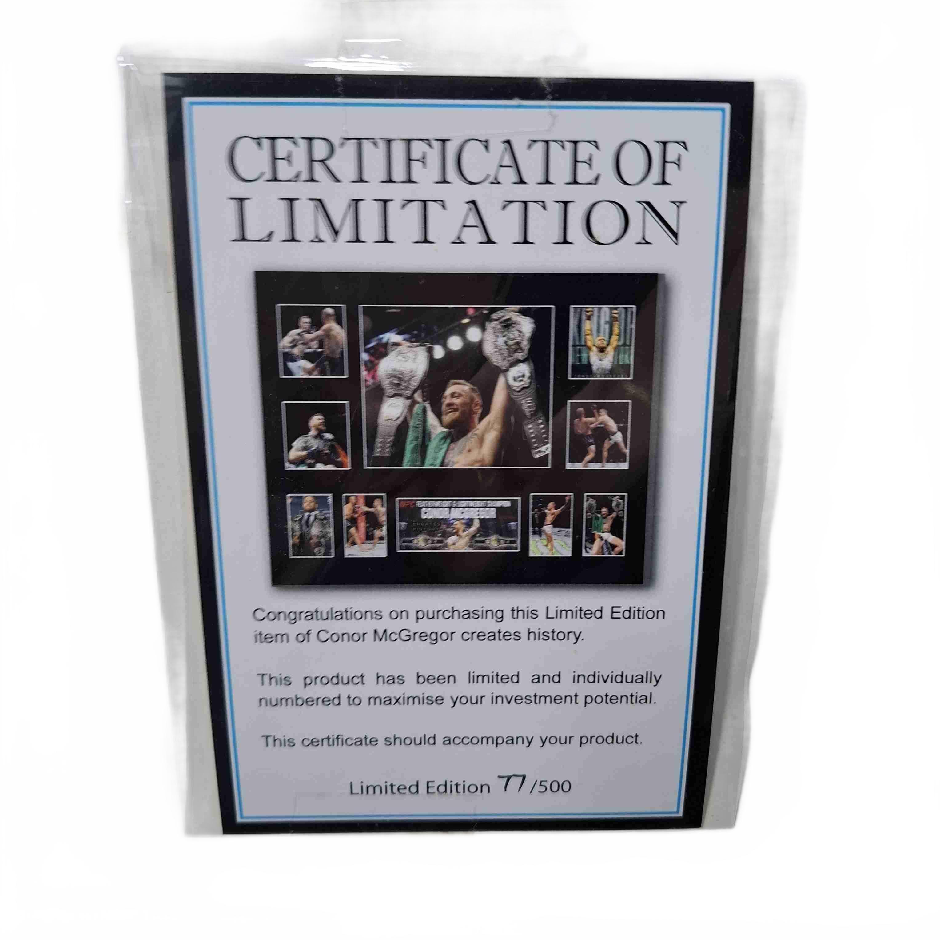 Conor McGregor Framed Picture Limited Edition 77/500 + Certificate (WR 1436618)