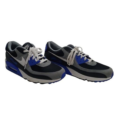 Nike Air Max 90 Black Lyon Blue Shoes Pair Size 12 (NO BOX) (NA 1433683)
