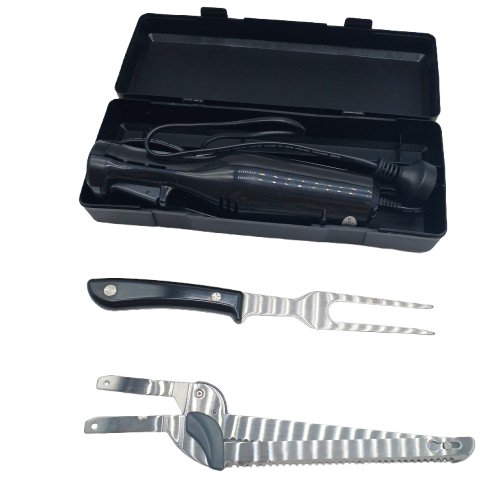 Russell Hobbs Elite Carve Electric Knife RHEK600A, Black, Excellent Like New Condition (Unused), With Hard Case + Knife (WR)